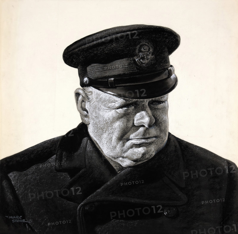 Portrait of Sir Winston Churchill in Trinity House uniform, c1940s.  Creator: Marc Stone.