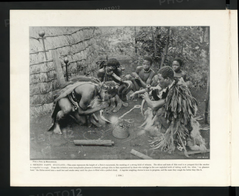 A Smoking Party, Zululand, South Africa, c1900?  Creator: John Middlebrook.