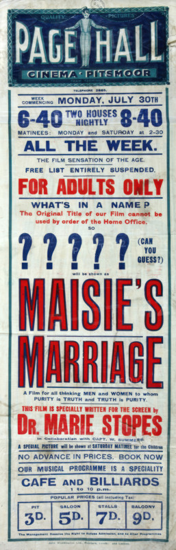 Film poster for Maisie's Marriage, 1923.  Creator: Unknown.