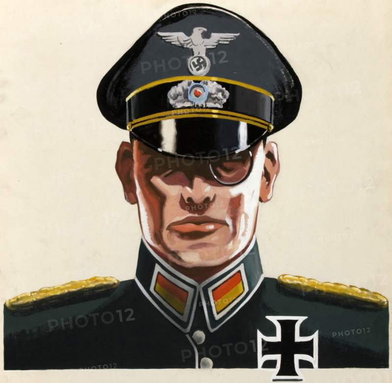 Imagined German Intelligence Officer thanks British Forces for giving..., between 1939 and 1946.  Creators: Unknown, Central Office of Information.