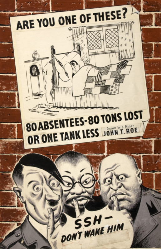 'Are you one of these? 80 Absentees - 80 tons lost or...', WWII poster, between 1939 and 1946. Creators: Central Office of Information, John T Roe.