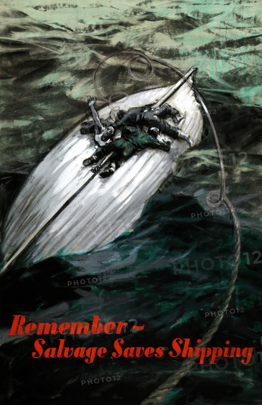 'Remember - Salvage saves Shipping', World War II poster, between 1939 and 1946. Creators: Central Office of Information, Unknown.