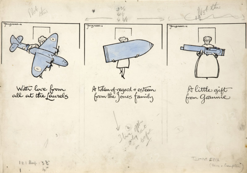 Salvage World War II poster... women carrying an aeroplane, a shell and machine gun, c1939-1946. Creators: Central Office of Information, Cyril Kenneth Bird.