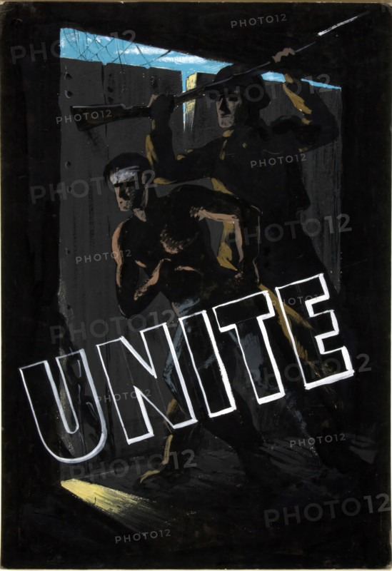 'Unite', World War II poster, between 1939 and 1946. Creator: Central Office of Information.