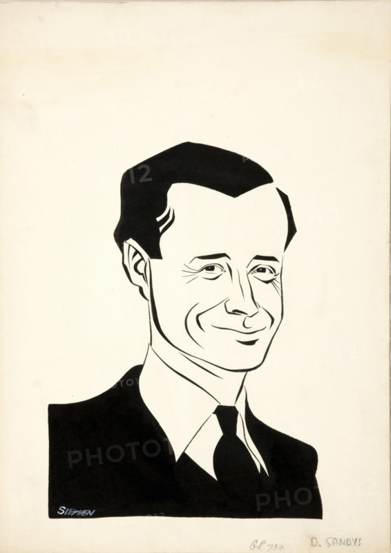 Duncan Sandys, between 1939 and 1946. Creators: Central Office of Information, Stephen Roth.
