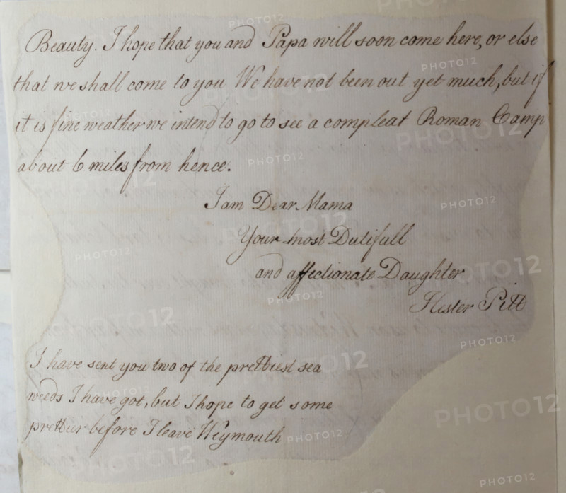 Letter from Hester Pitt, between 1766 and 1770. Creator: Hester Stanhope.