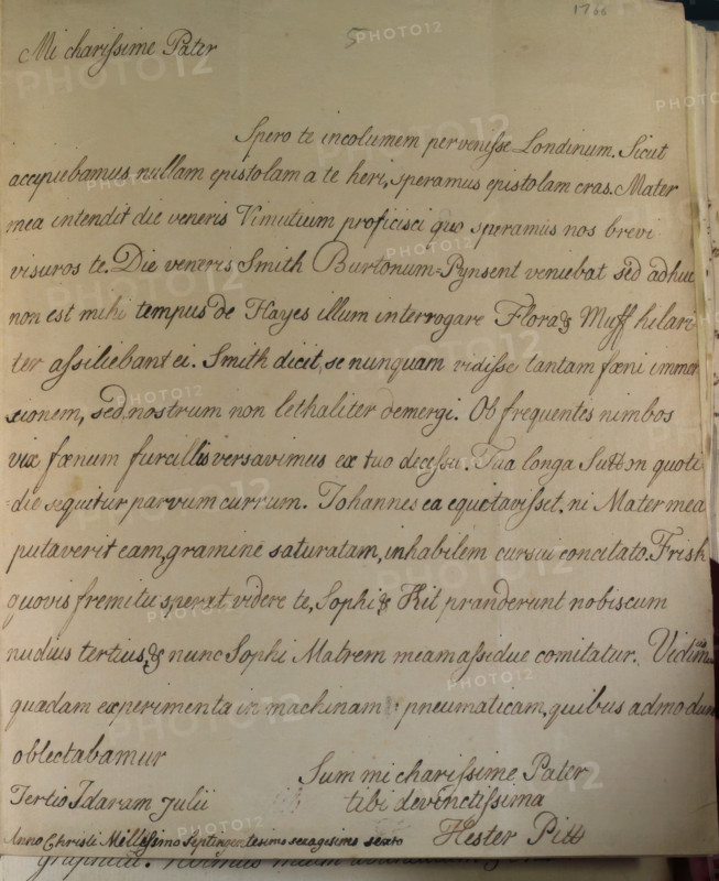 Letter from Hester Pitt, between 1766 and 1770. Creator: Hester Stanhope.