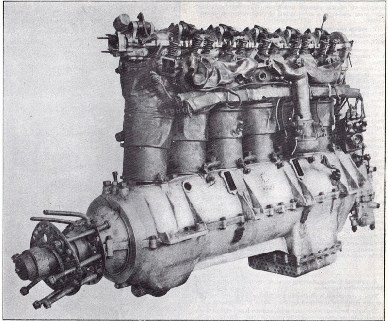 Basse & Selve BuS IV aircraft engine (German) from World War 1, induction side, 1918.  Creator: Air Ministry.
