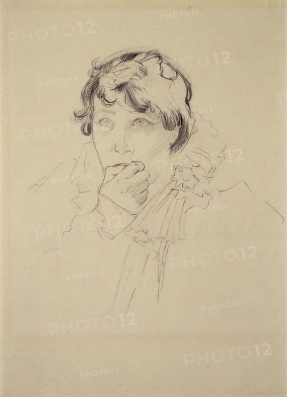 Sarah Bernhardt (1844-1923). Study for Poster "Lorenzaccio", 1896. Creator: Mucha, Alfons Marie (1860-1939).