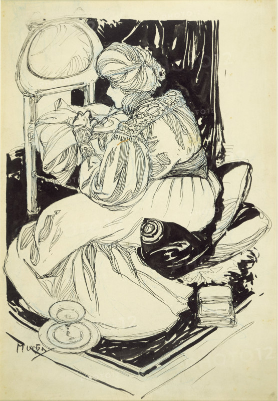 Sarah Bernhardt (1844-1923), c1896. Creator: Mucha, Alfons Marie (1860-1939).