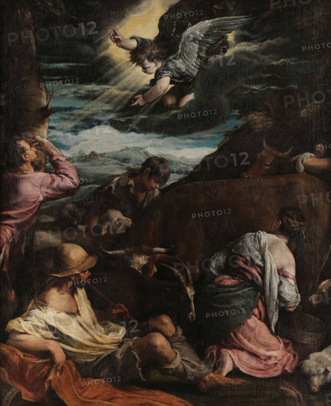 The Annunciation to the Shepherds, 1559-1560. Creator: Bassano, Jacopo, il vecchio (ca. 1510-1592).