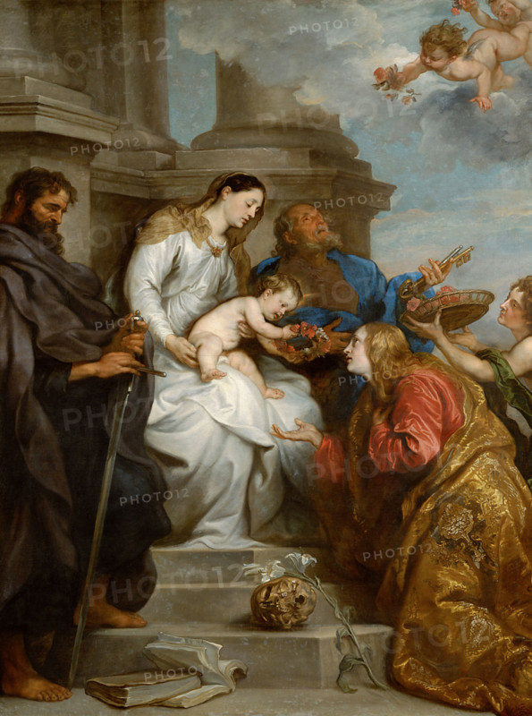 The Coronation of Saint Rosalia (Madonna and Child with Saints Rosalia, Peter and Paul), 1629. Creator: Dyck, Sir Anthony van (1599-1641).
