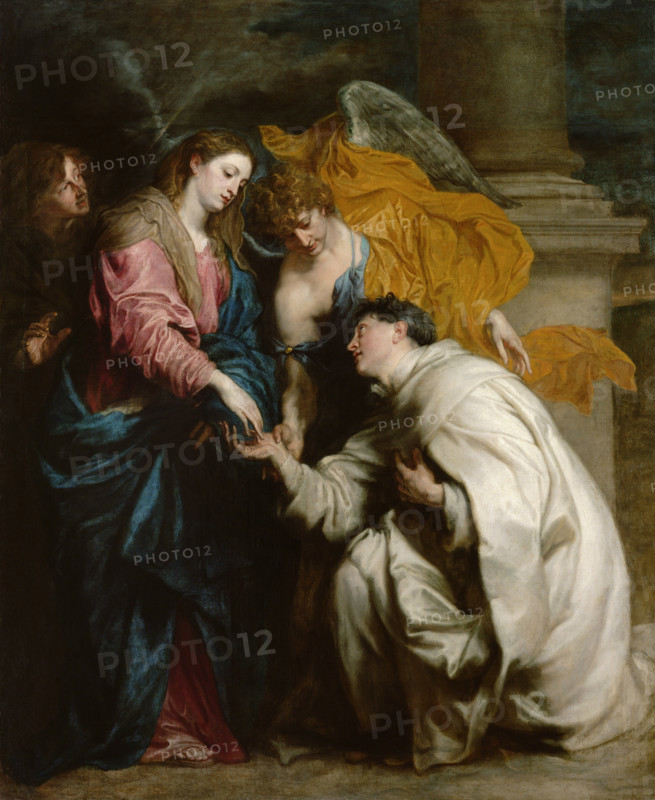 The Vision of the Blessed Hermann Joseph (The Mystical Engagement of the Blessed...1629-1630. Creator: Dyck, Sir Anthony van (1599-1641).