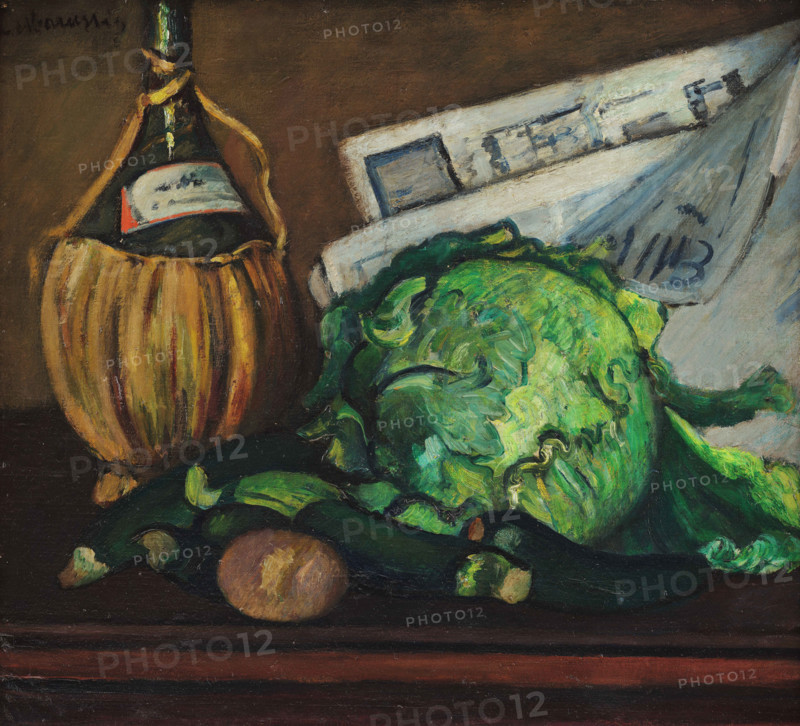Still Life with Flask of Wine, c1930-1935. Creator: Marussig, Pietro (1879-1937).