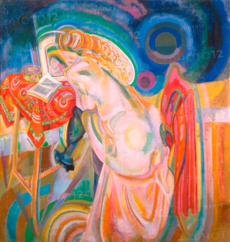 Naked Woman Reading, 1915-1916. Creator: Delaunay, Robert (1885-1941).