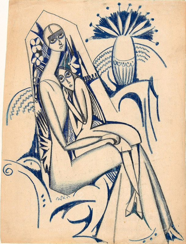 Untitled (Mother and daughter), c1912. Creator: Souza-Cardoso, Amadeo de (1887-1918).