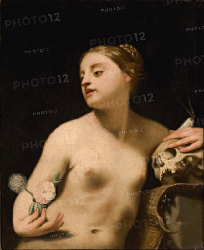 Allegory of Vanitas and Penitence, c1645. Creator: Canlassi (Called Cagnacci), Guido (Guidobaldo) (1601-1663).
