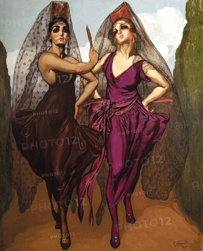 Mantillas, 1915. Creator: Néstor, (Néstor Martín-Fernández de la Torre) (1887-1938).