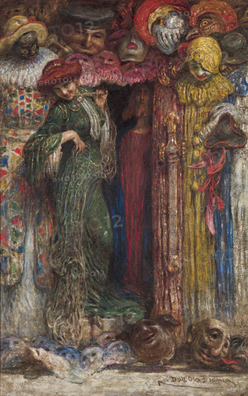 The Masks (The Politics), 1905. Creator: Dall'Oca Bianca, Angelo (1858-1942).