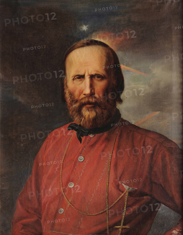 Portrait of Giuseppe Garibaldi (1807-1882), 1860. Creator: Lo Forte, Salvatore (1804-1885).
