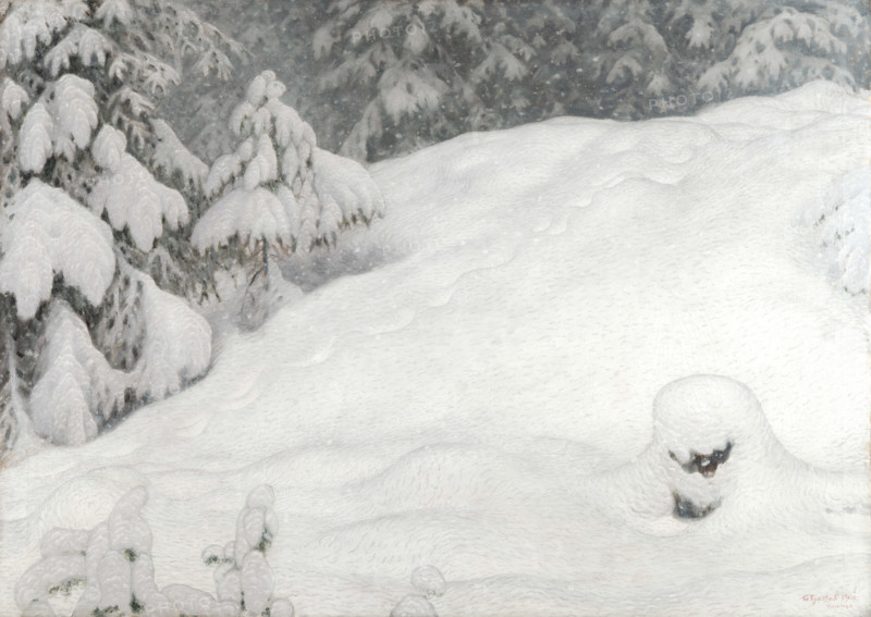 Snow, 1900. Creator: Fjaestad, Gustaf (1868-1948).