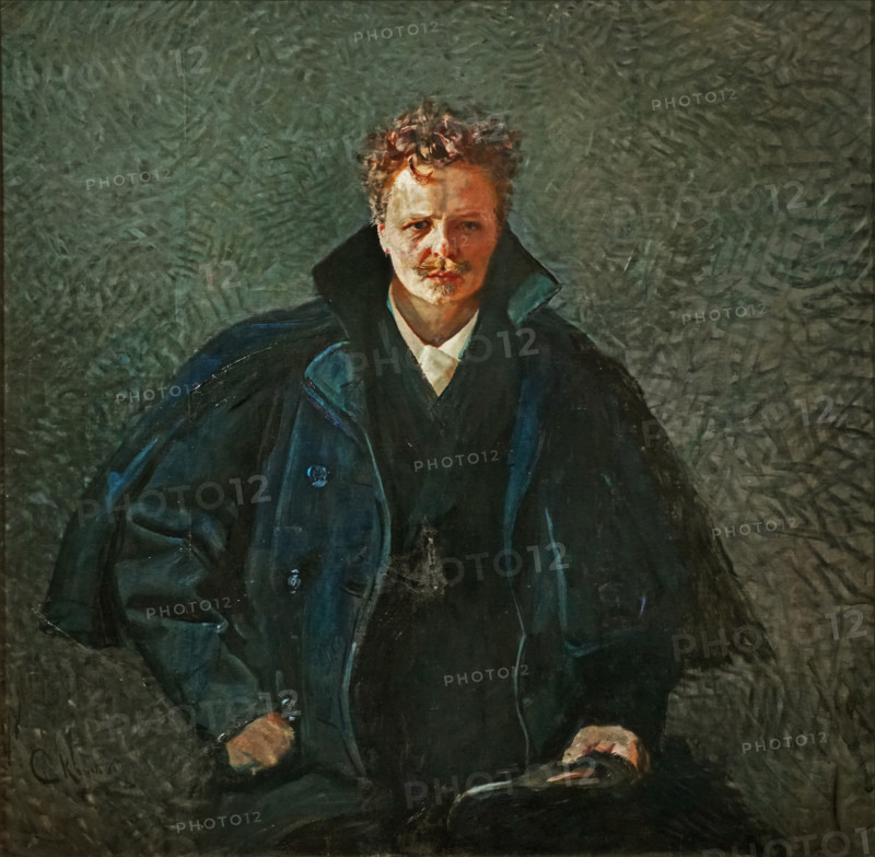 Portrait of August Strindberg, 1893. Creator: Krohg, Christian (1852-1925).