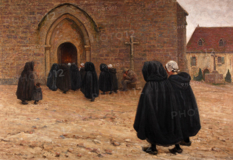 All Souls' Day in Fresselines, c1894. Creator: Maillaud, Fernand (1862-1948).