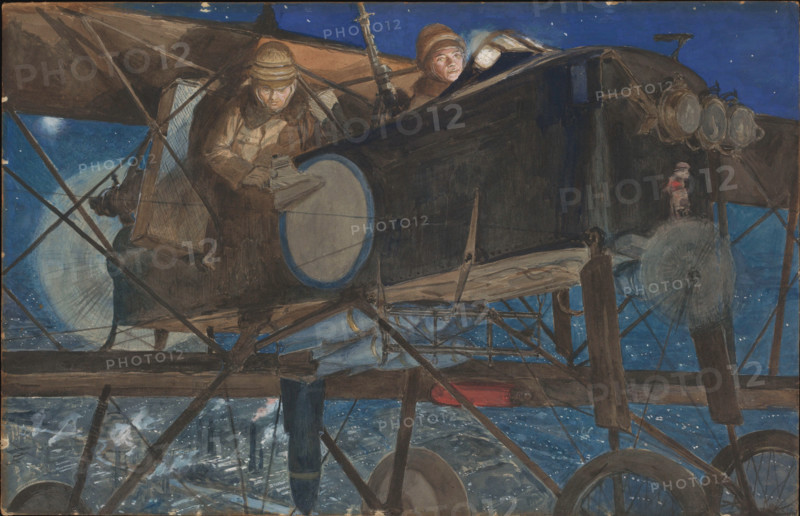 Night bombing, 1918. Creator: Flameng, François (1856-1923).