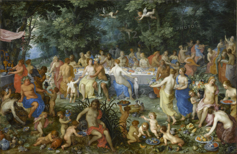 The Wedding of Thetis and Peleus with Apollo and the Concert of the Muses (The Feast of...), 1618. Creator: Balen, Hendrik I, van (1575-1632).