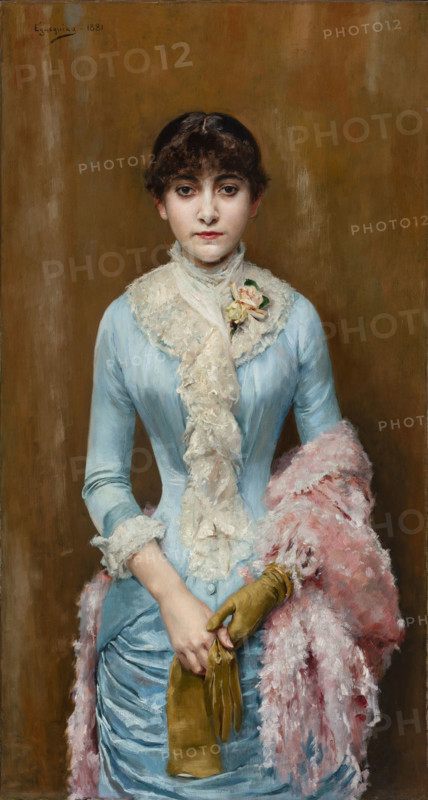 Portrait of Carmen Gaminde de Hurtado, 1881. Creator: Egusquiza y Barrena, Rogelio de (1845-1915).