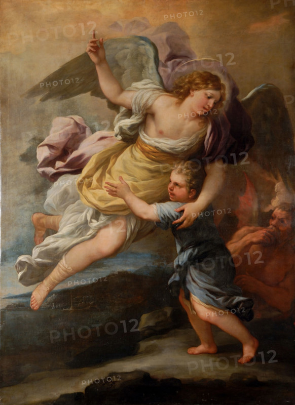 Guardian angel. Creator: Giordano, Luca (1632-1705).