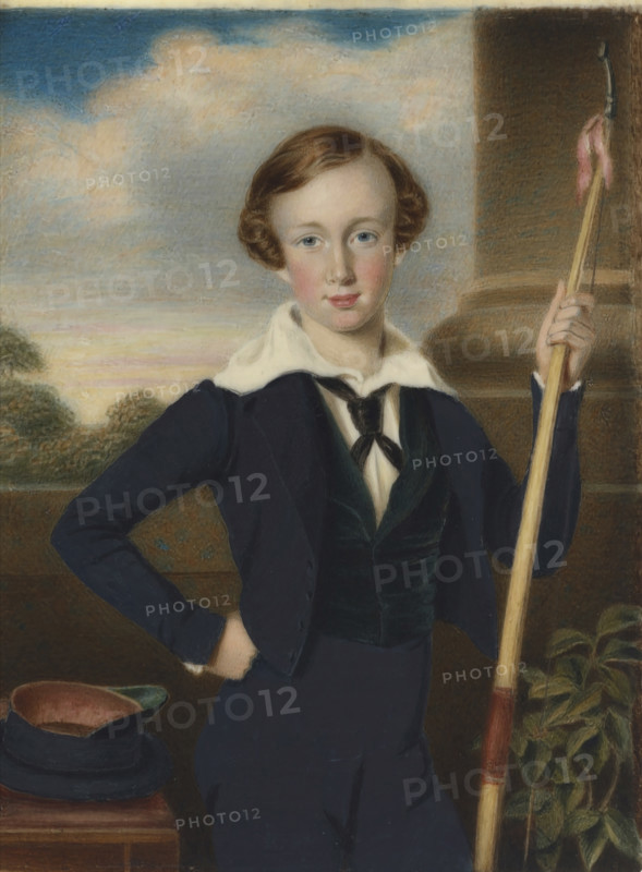 Portrait of Franz Joseph I of Austria, c1840. Creator: Daffinger, Moritz Michael (1790-1849).