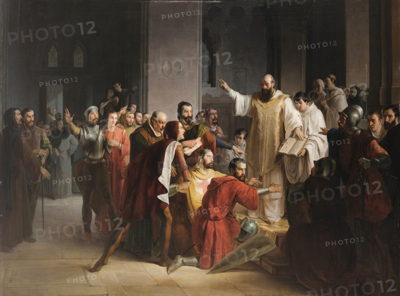 Oath of Pontida on 7 April 1167, 1851. Creator: Mazza, Giuseppe (1817-1884).