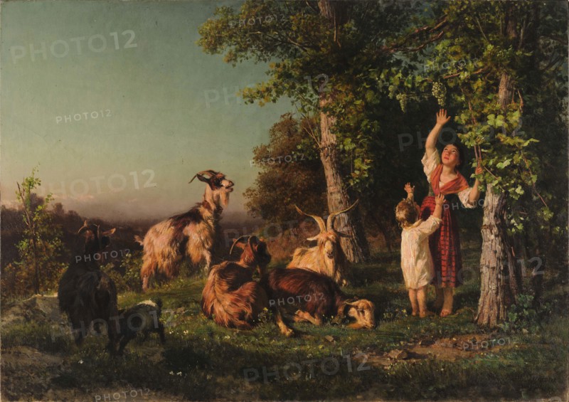 Tramonto (Sunset), 1858. Creator: Palizzi, Filippo (1818-1899).