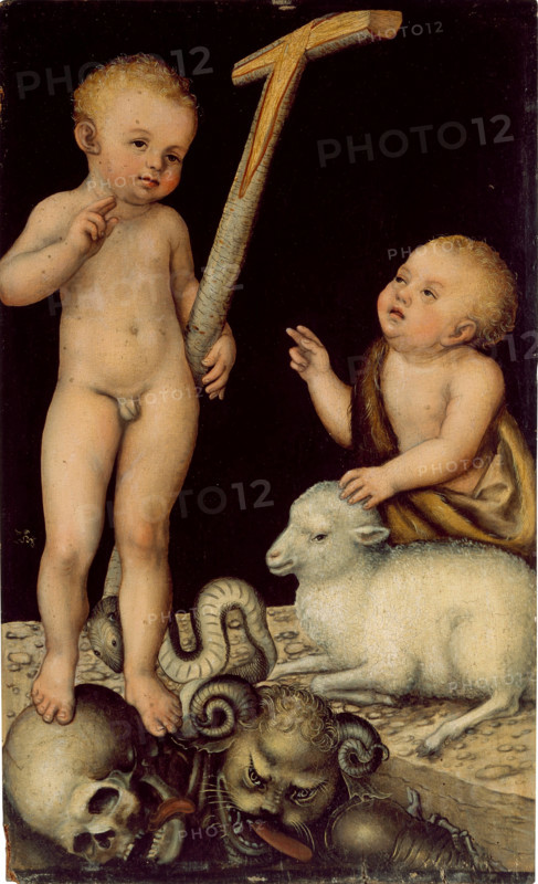 Christ and John the Baptist as Children, 1538-1540. Creator: Cranach, Lucas, the Elder (1472-1553).