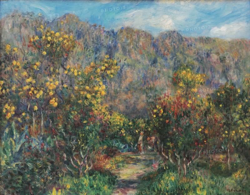 Landscape with Mimosas, 1912. Creator: Renoir, Pierre Auguste (1841-1919).