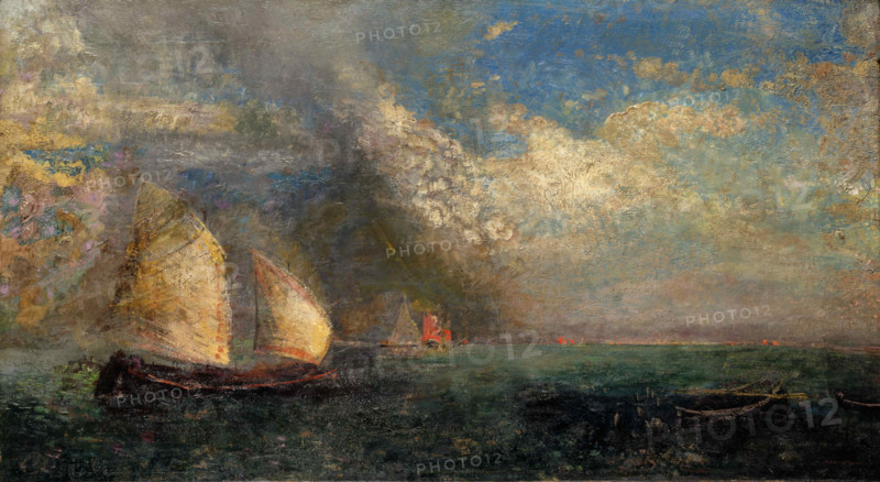Fishing Boats. Memory of Venice, c1908. Creator: Redon, Odilon (1840-1916).