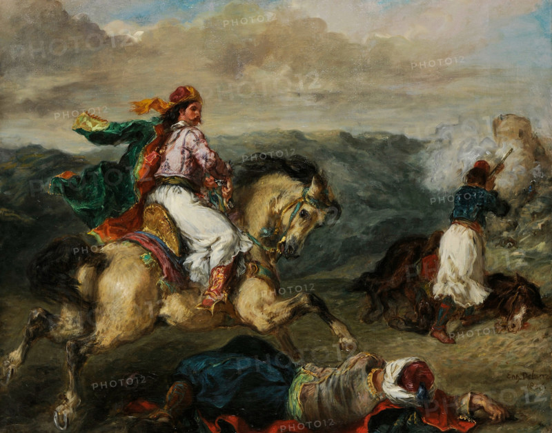 Episode from the Greek War of Independence, 1856. Creator: Delacroix, Eugène (1798-1863).
