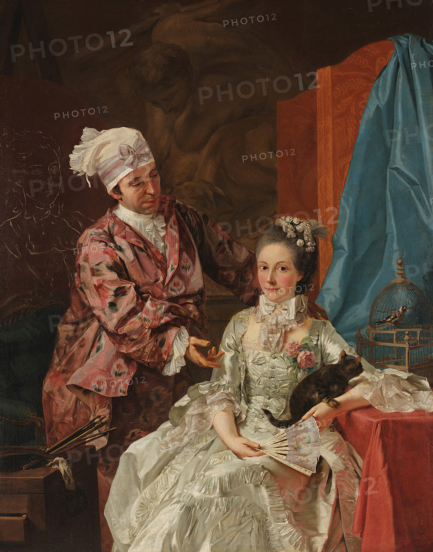 Self-Portrait with his Wife, 1757. Creator: Baldrighi, Giuseppe (1722-1803).