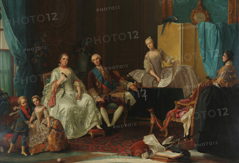 The family of Philip I (1720-1765), Duke of Parma, 1757. Creator: Baldrighi, Giuseppe (1722-1803).