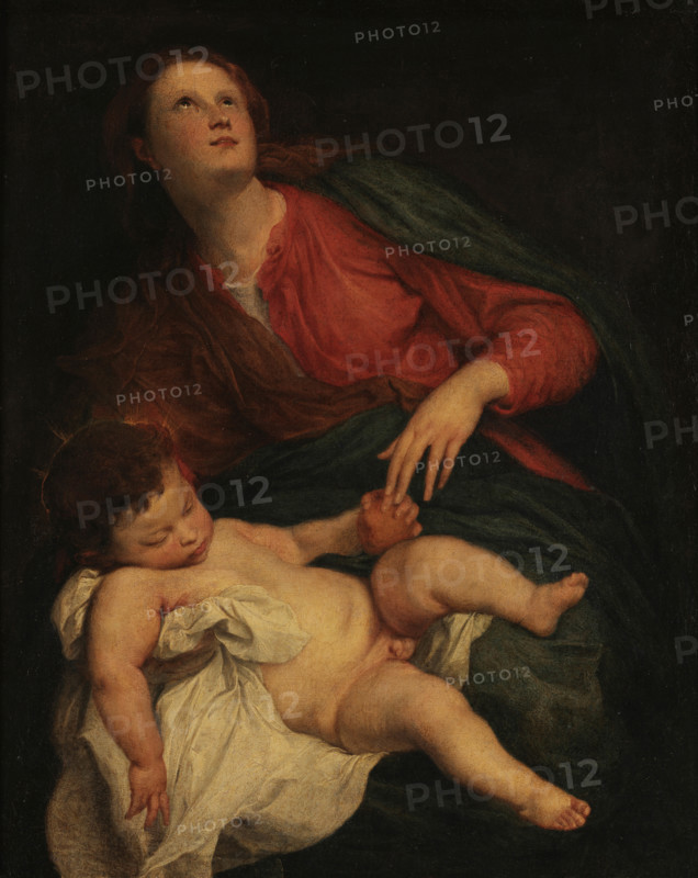 Mary with the Infant Jesus sleeping, c1627. Creator: Dyck, Sir Anthony van (1599-1641).