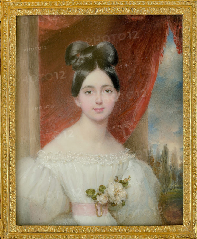 Archduchess Maria Theresa of Austria (1816-1867), Queen of the Two Sicilies, c1837. Creator: Daffinger, Moritz Michael (1790-1849).