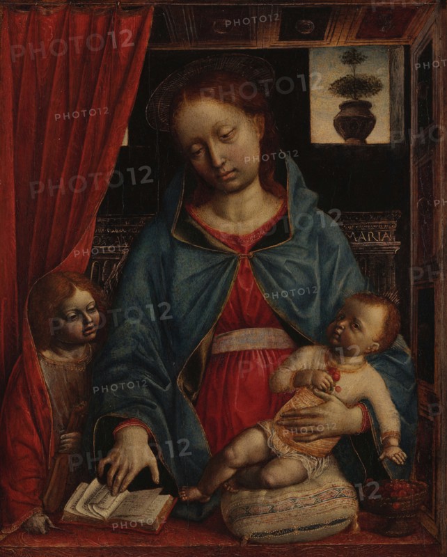 Virgin and Child with an Angel, c1480. Creator: Foppa, Vincenzo (active 1456-1516).