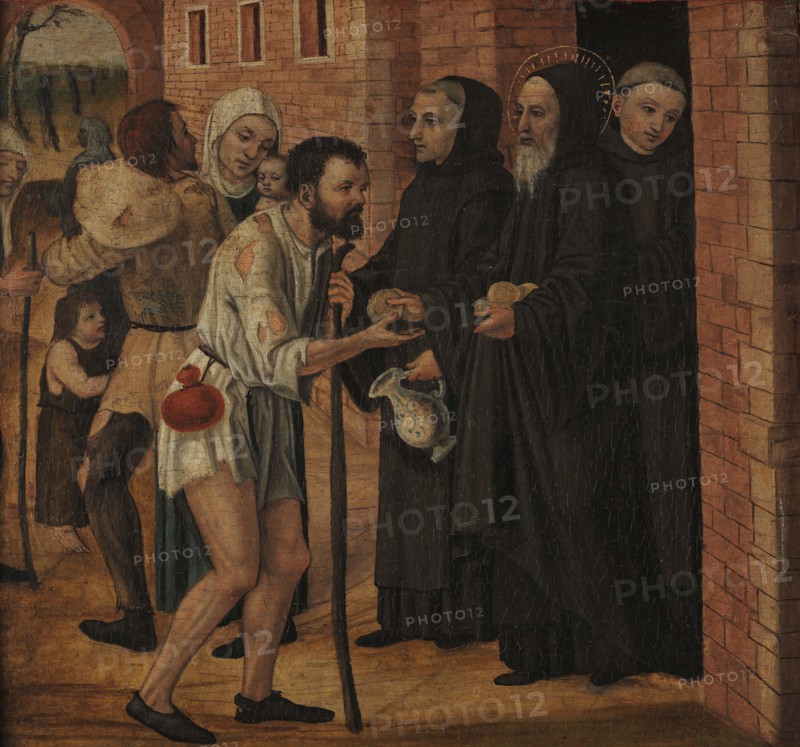 Charity of Saint Benedict, 1490. Creator: Bergognone, Ambrogio (1453-1523).