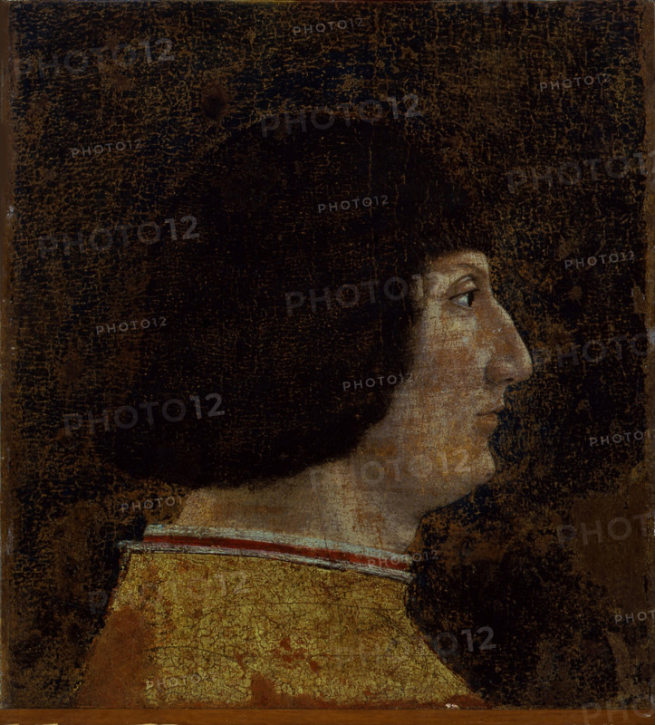 Portrait of Galeazzo Maria Sforza (1444-1476), Duke of Milan , 1474-1476. Creator: Bugatto, Zanetto (active 1458-1476).