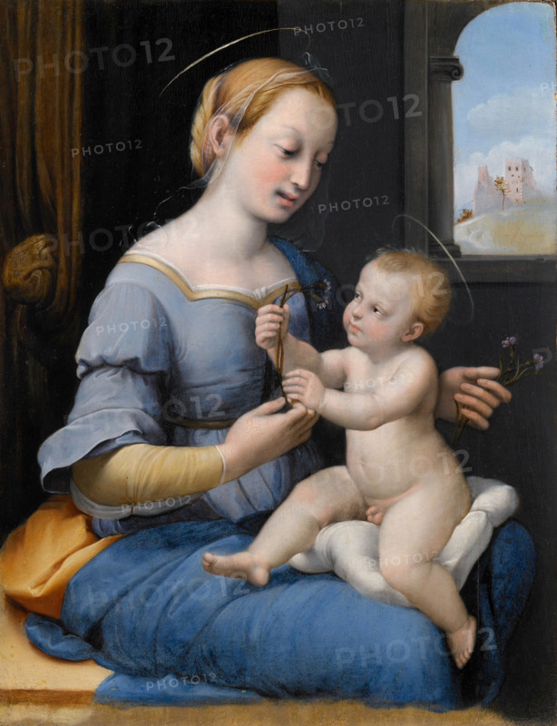 The Madonna of the Pinks (La Madonna dei Garofani), c1520-1530. Creator: Raphael (Raffaello Sanzio da Urbino), (Workshop)  .