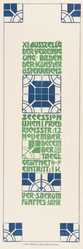 Secession. XII Exhibition of the Association of Visual Artists of Austria, 1901. Creator: Roller, Alfred (1864-1935).