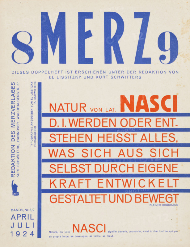 Merz 8-9. Nasci., 1924. Creator: Schwitters, Kurt (1887-1948).
