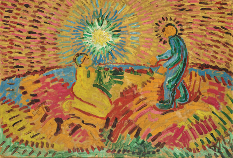 Christ and the Woman Taken in Adultery, 1912. Creator: Morgner, Wilhelm (1891-1917).