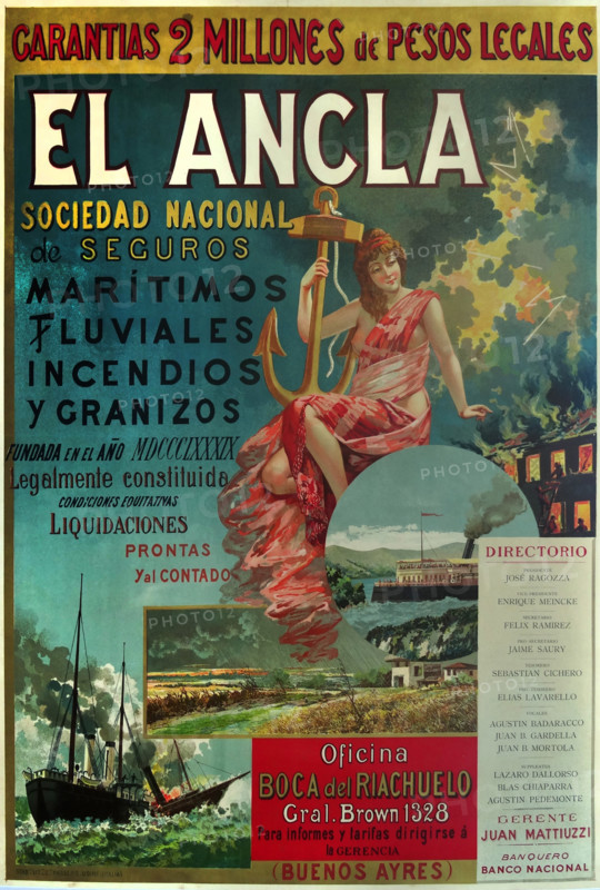 El Ancla Seguros Sociedad Nacional, 1900-1905. Creator: Simonetti, Cesare (1862-1912).